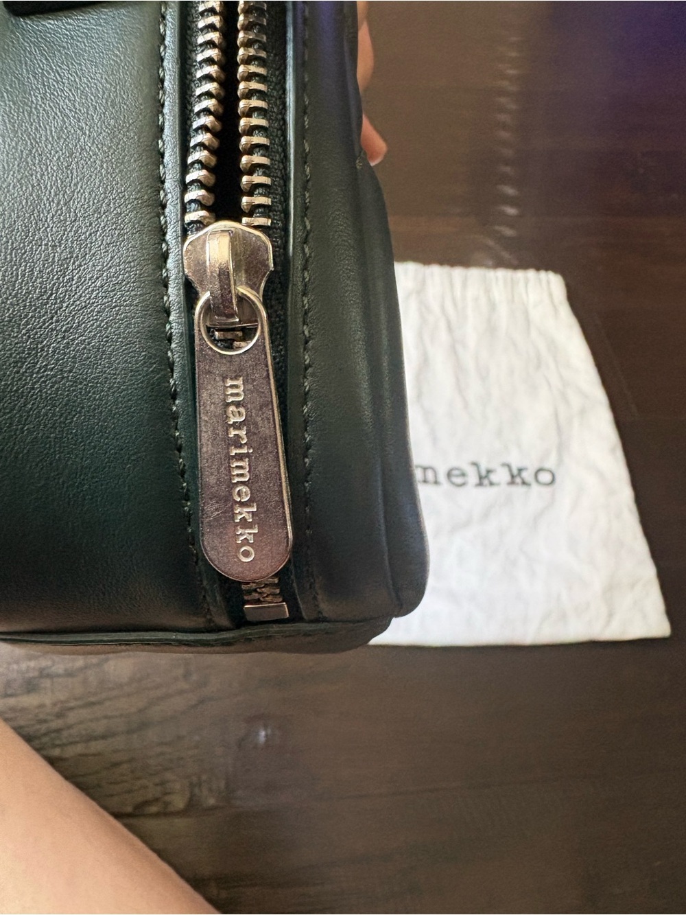 Marimekko Forest Green Quilted Mini Crossbody w/ Patterned Strap- excellence - Picture 10 of 16
